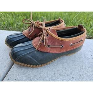 Timberland Ankle Duck Boots Womens Sz 7 Leather Rubber Slip On